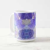 Mug Tons de lavande et de fleurs Abstraites vertes (Devant gauche)