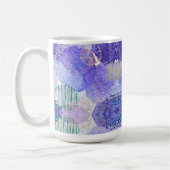 Mug Tons de lavande et de fleurs Abstraites vertes (Gauche)