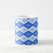Mug Tons de motif de diamant bleu (Centre)