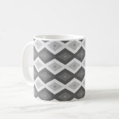 Mug Tons de motif de diamant gris (Devant gauche)