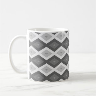 Mug Tons de motif de diamant gris