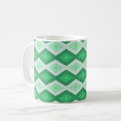 Mug Tons de motif diamant vert (Devant gauche)