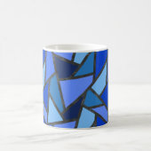 Mug Tons de motif en vitrail bleu (Centre)