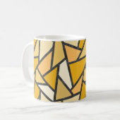 Mug Tons de motif en vitrail jaune (Devant gauche)
