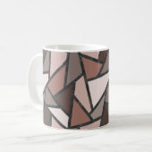 Mug Tons de motif en vitrail marron (Devant gauche)