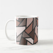 Mug Tons de motif en vitrail marron (Gauche)