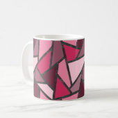 Mug Tons de motif en vitrail rose (Devant gauche)