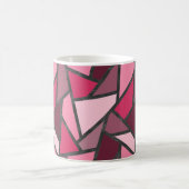 Mug Tons de motif en vitrail rose (Centre)