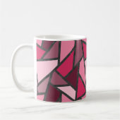 Mug Tons de motif en vitrail rose (Gauche)