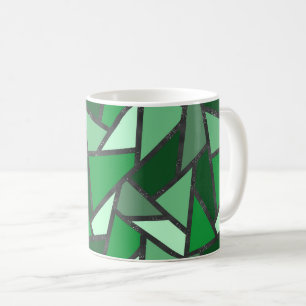 Mug Tons de motif en vitrail vert