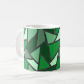 Mug Tons de motif en vitrail vert (Devant gauche)