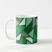 Mug Tons de motif en vitrail vert (Gauche)