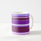 Mug Tons de rayures violettes (Devant droit)