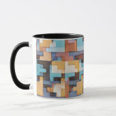 Mug Tons de terre inspirés du Sud-Ouest abstrait (Gauche)