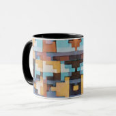Mug Tons de terre inspirés du Sud-Ouest abstrait (Devant gauche)