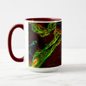 Mug Tons de vert égouttés dans la flamme (Gauche)