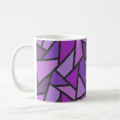 Mug Tons de vitrail violet motif (Gauche)