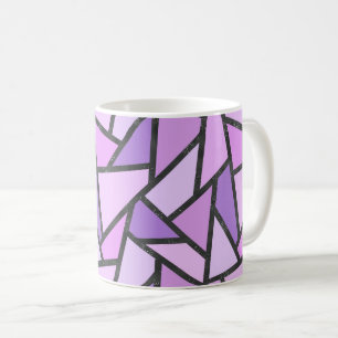 Mug Tons du motif en vitrail lilas