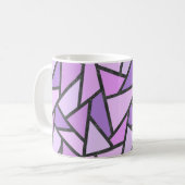 Mug Tons du motif en vitrail lilas (Devant gauche)