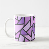 Mug Tons du motif en vitrail lilas (Gauche)