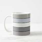 Mug Tons Gris Avec Bandes Noires Sur Papier Aquarelle (Gauche)