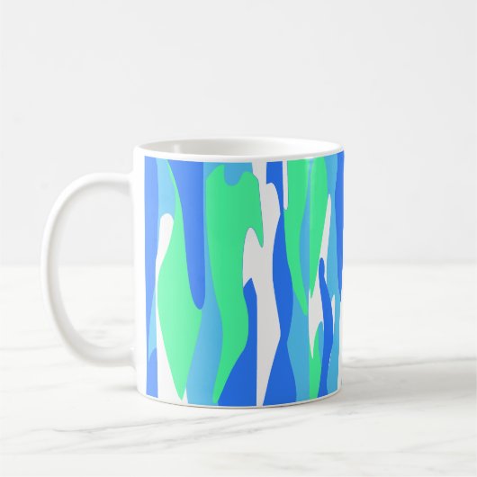 Mug Tons Océan Abstrait Inspirés Flux Organique (Gauche)