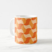 Mug Tons oranges géométriques : Carreaux Abstraits (Devant gauche)