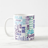 Mug Tons Personnalisés De Typographie Bleue (Gauche)