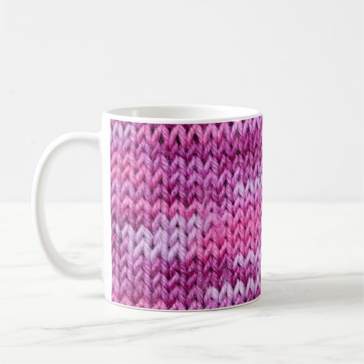 Mug Tons pourpres Tissus tricotés Texture (Gauche)