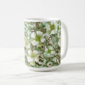 Mug Tons verts, motifs floraux (Devant droit)