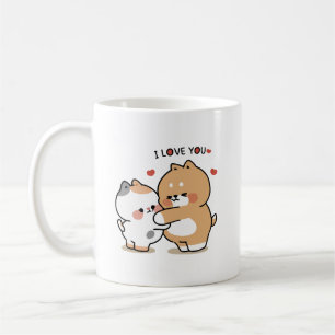 Mug Tonton Friends, yuta et bella embrasse l'amour
