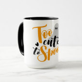 Mug Too Cute To Spook Ghost Halloween Funny Hoodie (Devant gauche)