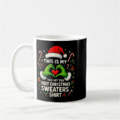 Mug Too Hot For Ugly Christmas Sweaters Funny Holiday  (Gauche)