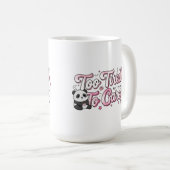Mug "Too Tired To Care" Panda - Cute & Relatable (Devant droit)
