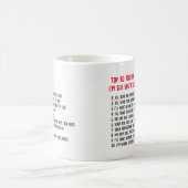 Mug Top10 des raisons pour lesquelles je suis triste q (Centre)