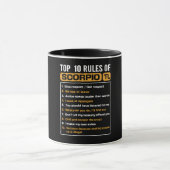 Mug Top 10 règles de Scorpio, Funny Scorpio Facts, Zod (Centre)