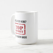 Mug TOP SECRET - Citations de café amusantes - (Devant gauche)