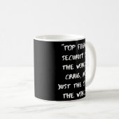 Mug Top Sécurité Des Vols De La Craig Mondiale (Devant droit)