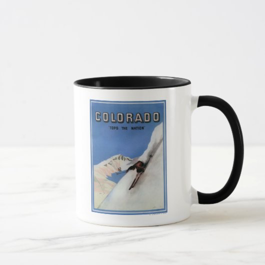 Mug Top the Nation - Affiche promotionnelle sur le ski (Droite)