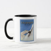 Mug Top the Nation - Affiche promotionnelle sur le ski (Gauche)