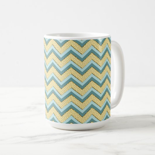 Mug Topaz Parties scintillant Chevron Motif (Devant droit)