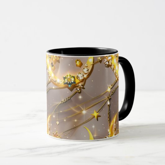 Mug - Topaz Yellow Celestial Moon (Devant droit)