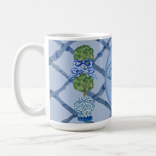 Mug Topiaire peint Chinoiserie Ginger Jars Jar (Gauche)