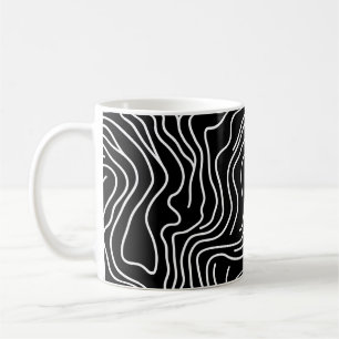 Mug Topographic Line Art in Black 🗺️