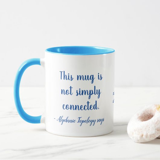 Mug Topologie algébrique : La musique n'est pas simple (Avec donut)