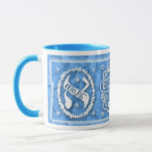 Mug Torah affligé - mandala d'étoile - Aleph (Gauche)