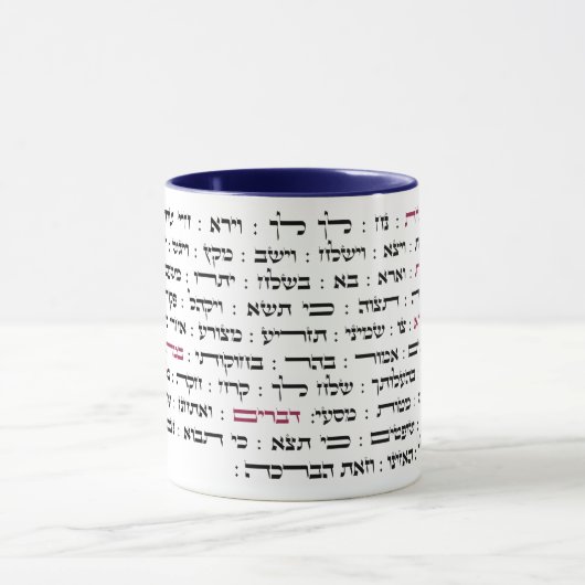 Mug Torah Parshiot Parshas Lectures hebdomadaires en h (Centre)