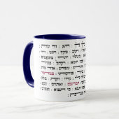 Mug Torah Parshiot Parshas Lectures hebdomadaires en h (Devant gauche)