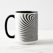 Mug Tore rayé. Illusion optique de mouvement sans fin (Gauche)