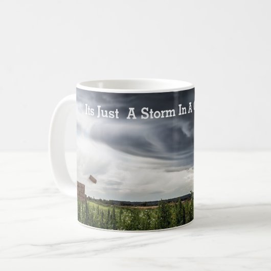Mug Tornade orageuse levant des balles de foin (Devant gauche)